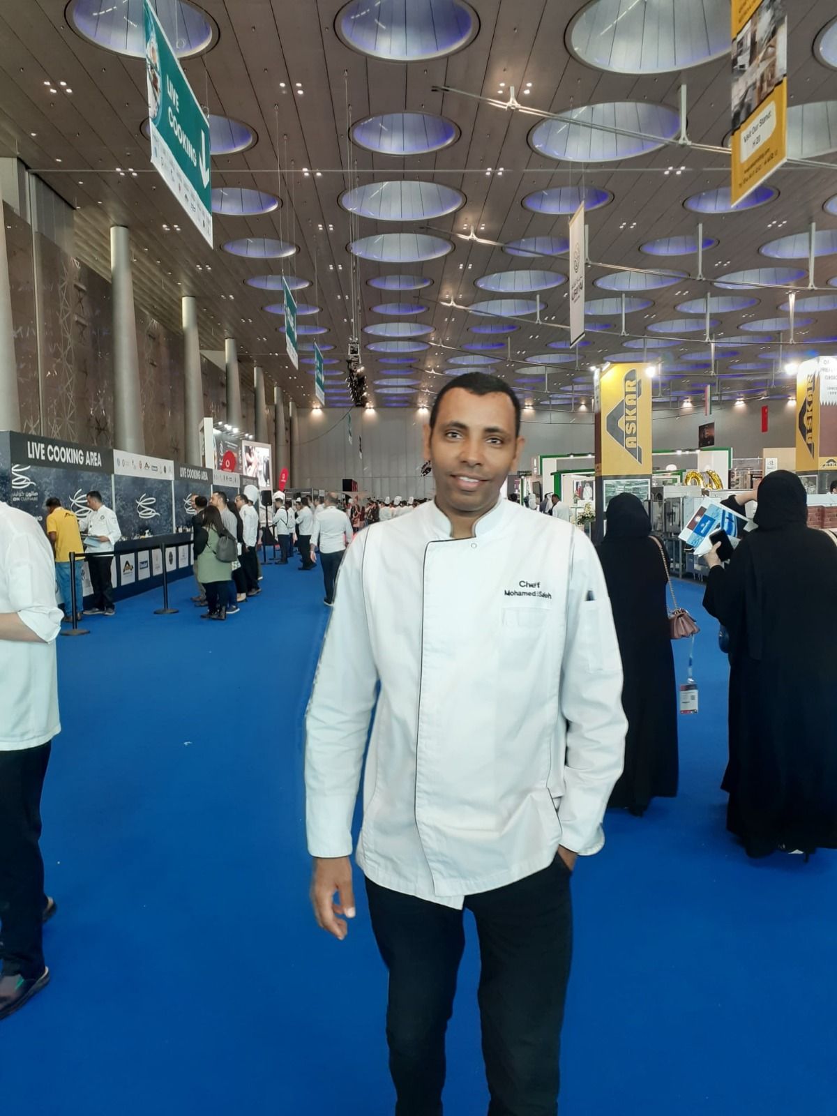 Chef Mohamed Saleh at a culinary exhibition
